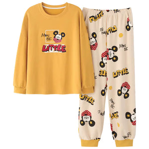 Cute Winter Cartoon Print Women's Pajama Set Mimarta