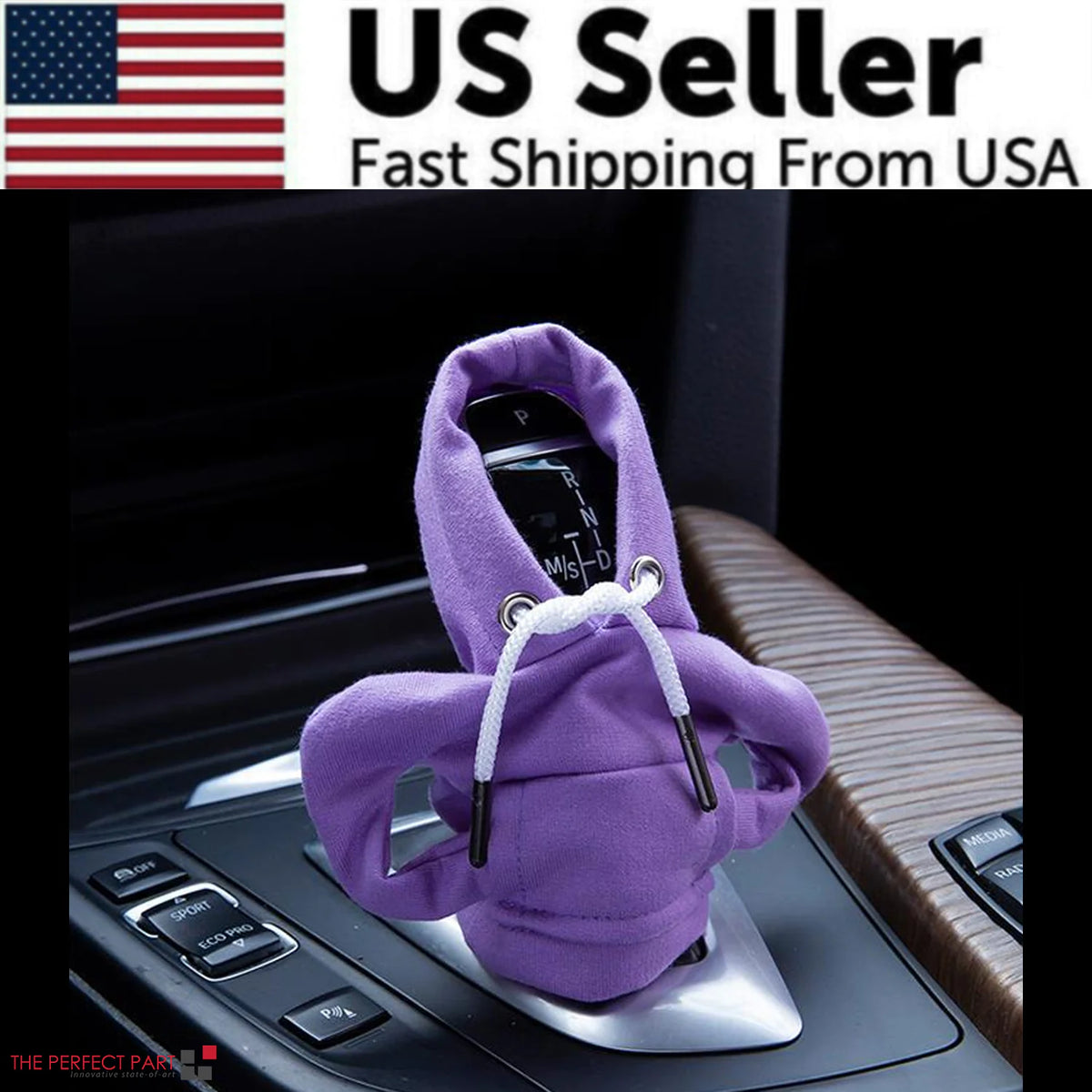 Car Gear Shift Cover Mini Hoodie Gear Shift Cover for Car Shifter Interior Trim Rieworkes