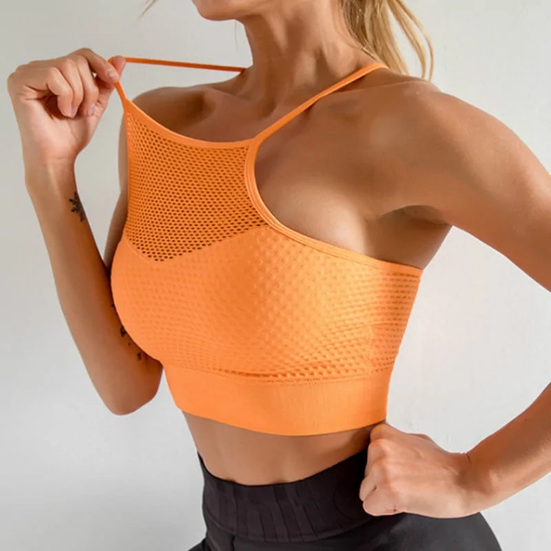 Cross Back Wirefree Removable Cups Sport Bra Rieworkes