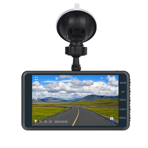 Touch Screen Dash Cam 4" 1080P Dual Lens Car DVR Recorder Front And Rear Camera Rieworkes