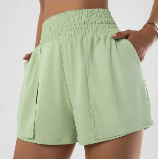 High-Waisted Peach Butt Lifting Dry-Fit Shorts (One Pair) Mimarta