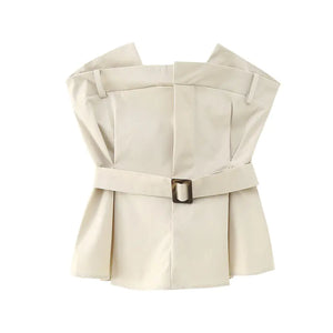 2023 Summer Y2K Chic Ruffled Top and Skirt Set Mimarta