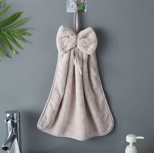Microfiber Soft Quick Dry Cleaning Bowknot Hand Towels Rieworkes
