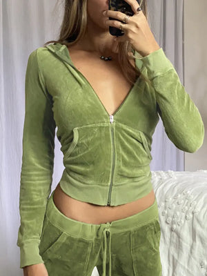 Casual Velvet Winter Jacket for Women with Hood Mimarta