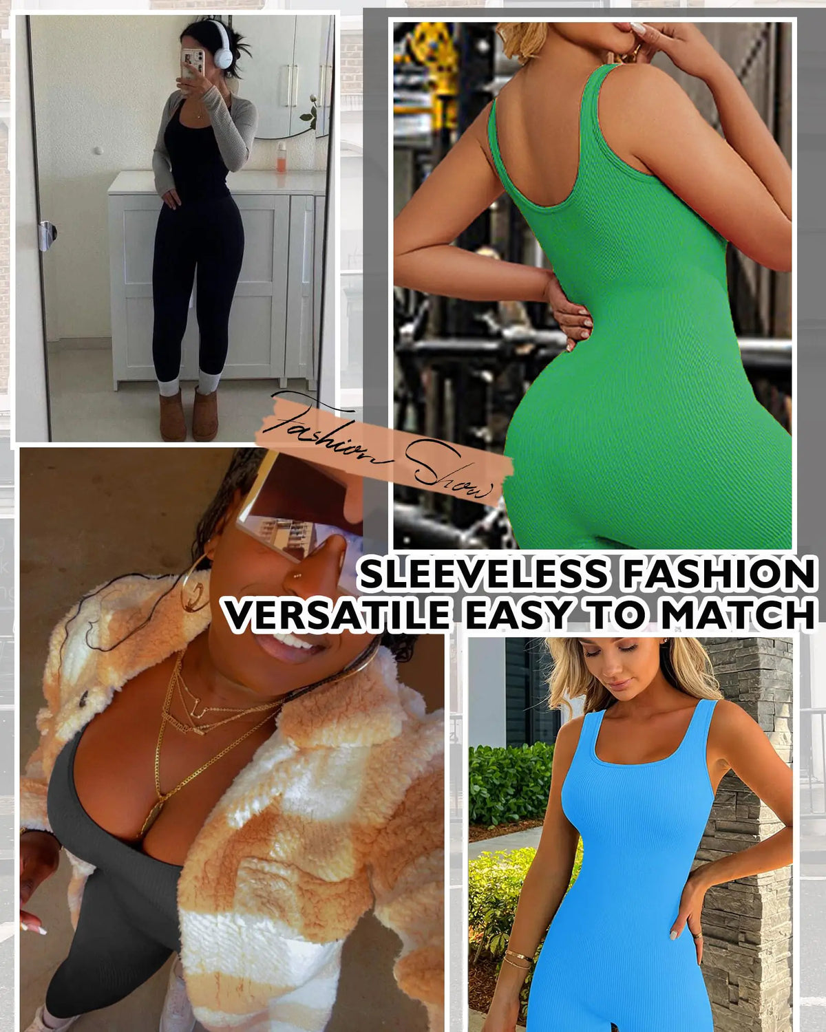 AURUZA Jumpsuit for Women Workout Seamless Jumpsuits Yoga Ribbed One Piece Tank Tops Rompers Sleeveless Exercise Jumpsuits Pink Small Rieworkes
