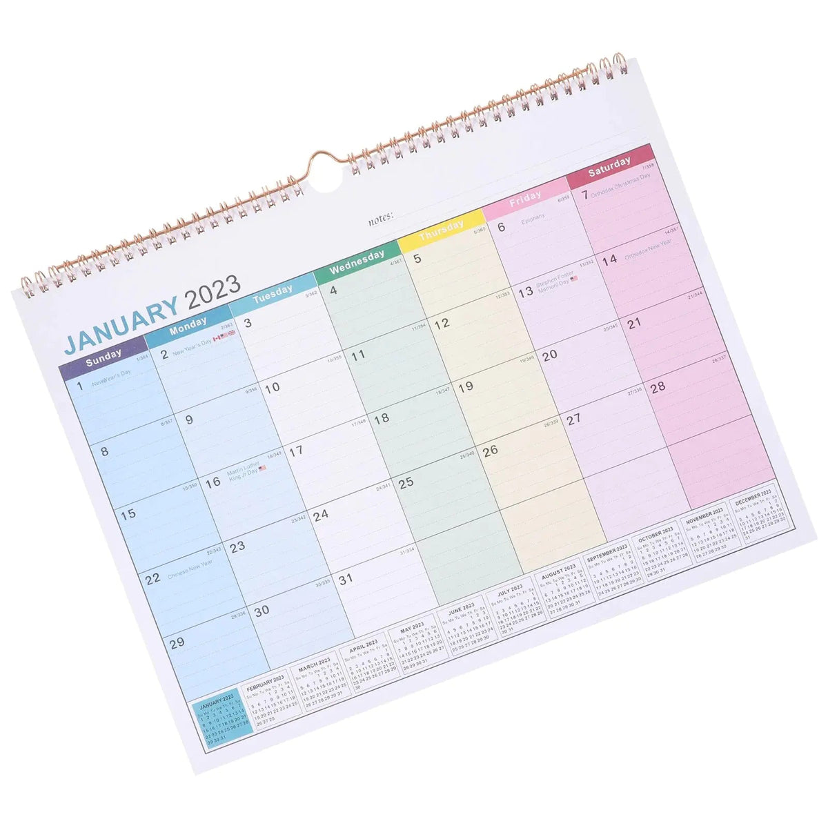 Wall Office Large Appointment Hanging Mounted Holiday Monthly Home Calendar Rieworkes
