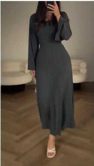 Long Sleeve Split Loose Leisure Professional Dress For Women Rieworkes