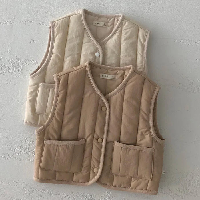 Kids' Warm Autumn/Winter Vest - Solid Color Jacket Rieworkes