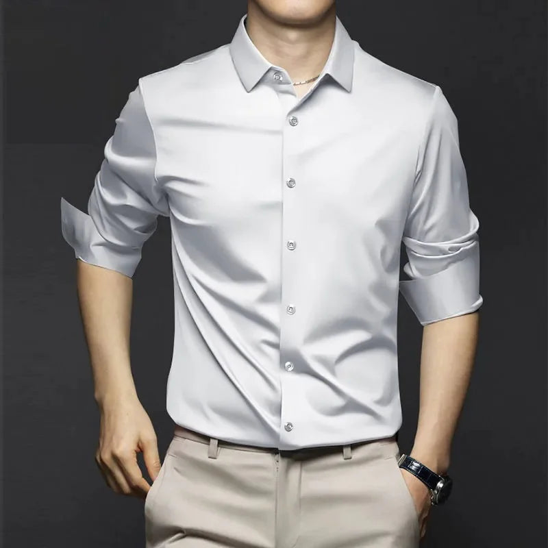 Luxury Ice Silk Shirt Mimarta