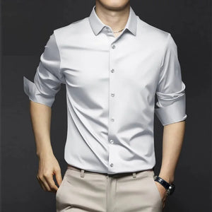 Luxury Ice Silk Shirt Mimarta