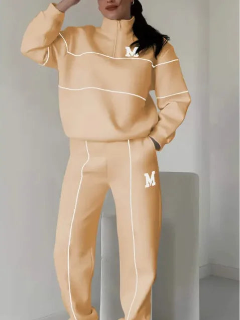 Womens 2 Piece Outfits Lounge Hoodless Pullover Sweatshirt Sweatsuit Sets Sweatshirt Baggy Fashion Sweatpants With Pockets Mimarta