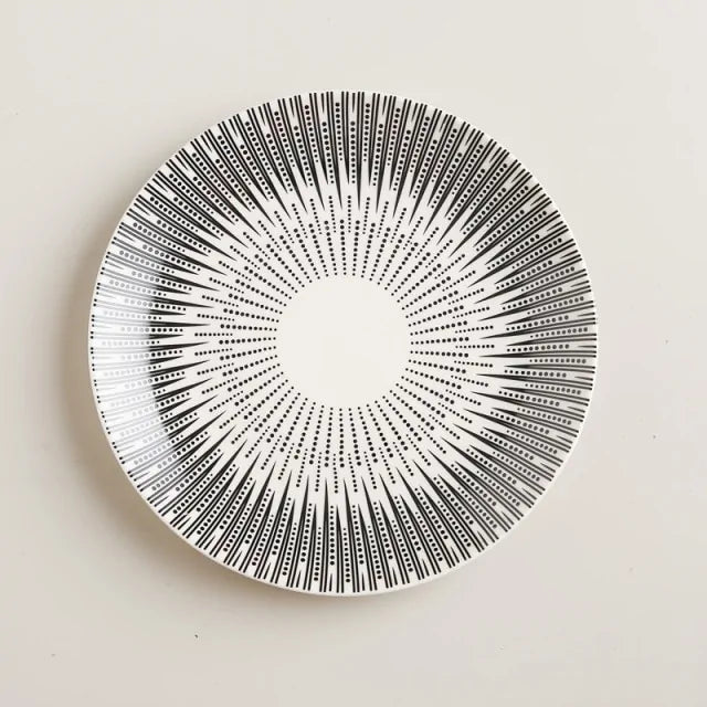 Geometric Pattern Ceramic Plate Rieworkes