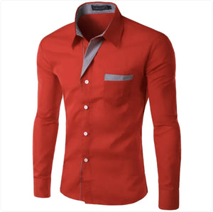 European And American Simple Men's Long Sleeve Shirt Rieworkes