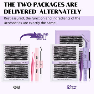 Lash Extension Kit for Beginners 280pcs Eyelash Extension Kit 30D 9-16 Mixed Lash Clusters Kit D Curl Lash Kit with Lash Bond and Seal Individual Lashes Kit DIY (KIT,30D-D-9-16MIX) Lash Cluster Kit-30D-D 9-16MIX Rieworkes