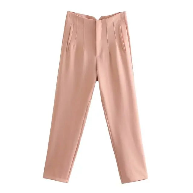 Chic Office Lady Straight Pants Rieworkes