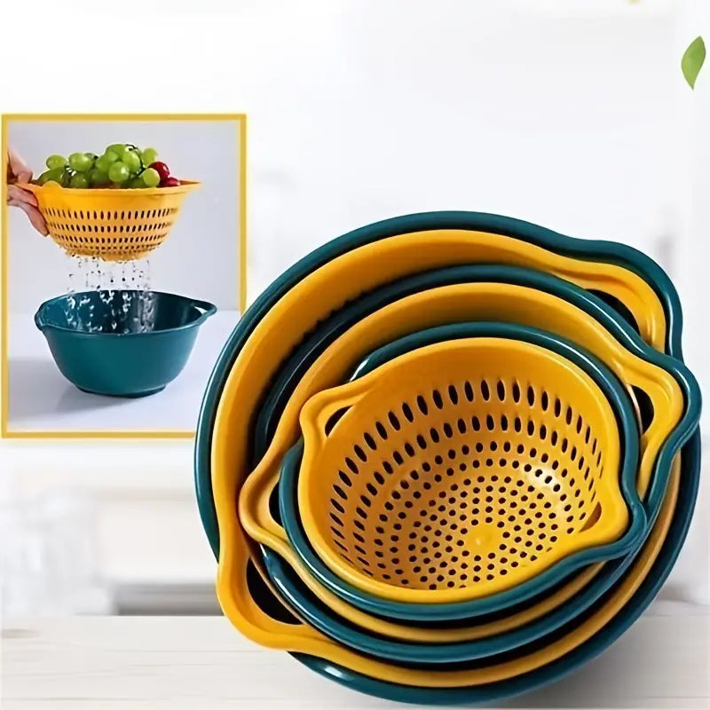 6pcs Stackable Plastic Kitchen Drain Basket Set Mimarta