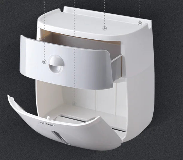 Tissue Box and Bathroom Storage Organizer Shelf Mimarta