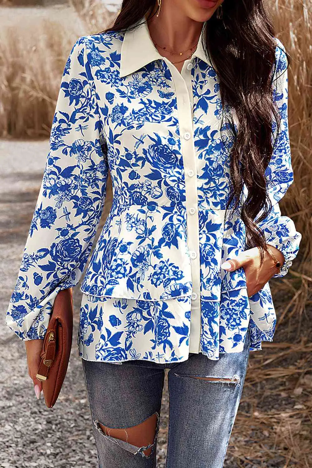 Lagoon Peplum Shirt Rieworkes