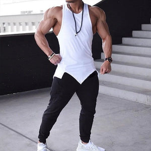 Men's Athletic Gym Fitness Tank Top - Solid Sleeveless Vest Rieworkes