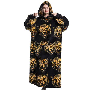 Oversized Long Blanket Hoodie Autumn Winter Fleece Rieworkes