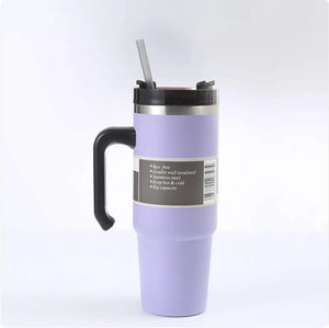 Handled Car Cup with Straw Rieworkes