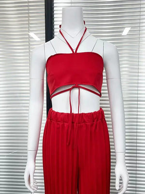 2023 Spring Women's Fashion Solid Color Top & Skirt Set Mimarta