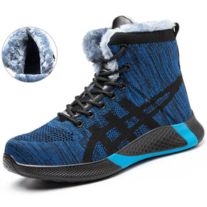 Men's Winter Plush Safety Work Boots - Warm & Breathable Mimarta