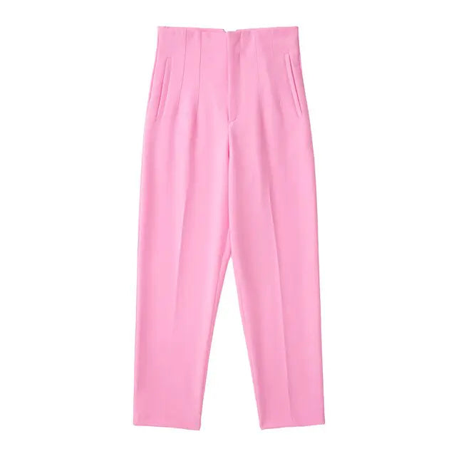 Chic Office Lady Straight Pants Rieworkes