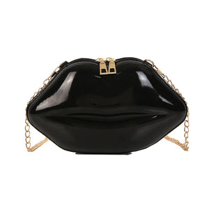 Mini Bags for Women 2023 New Fashion All-match Women's Shoulder Bag PU Solid Color Zipper Crossbody Patent Leather Lip Chain Bag Rieworkes
