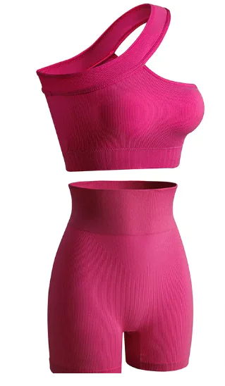 Women's Sports Fitness Shockproof Off-shoulder Suit Rieworkes