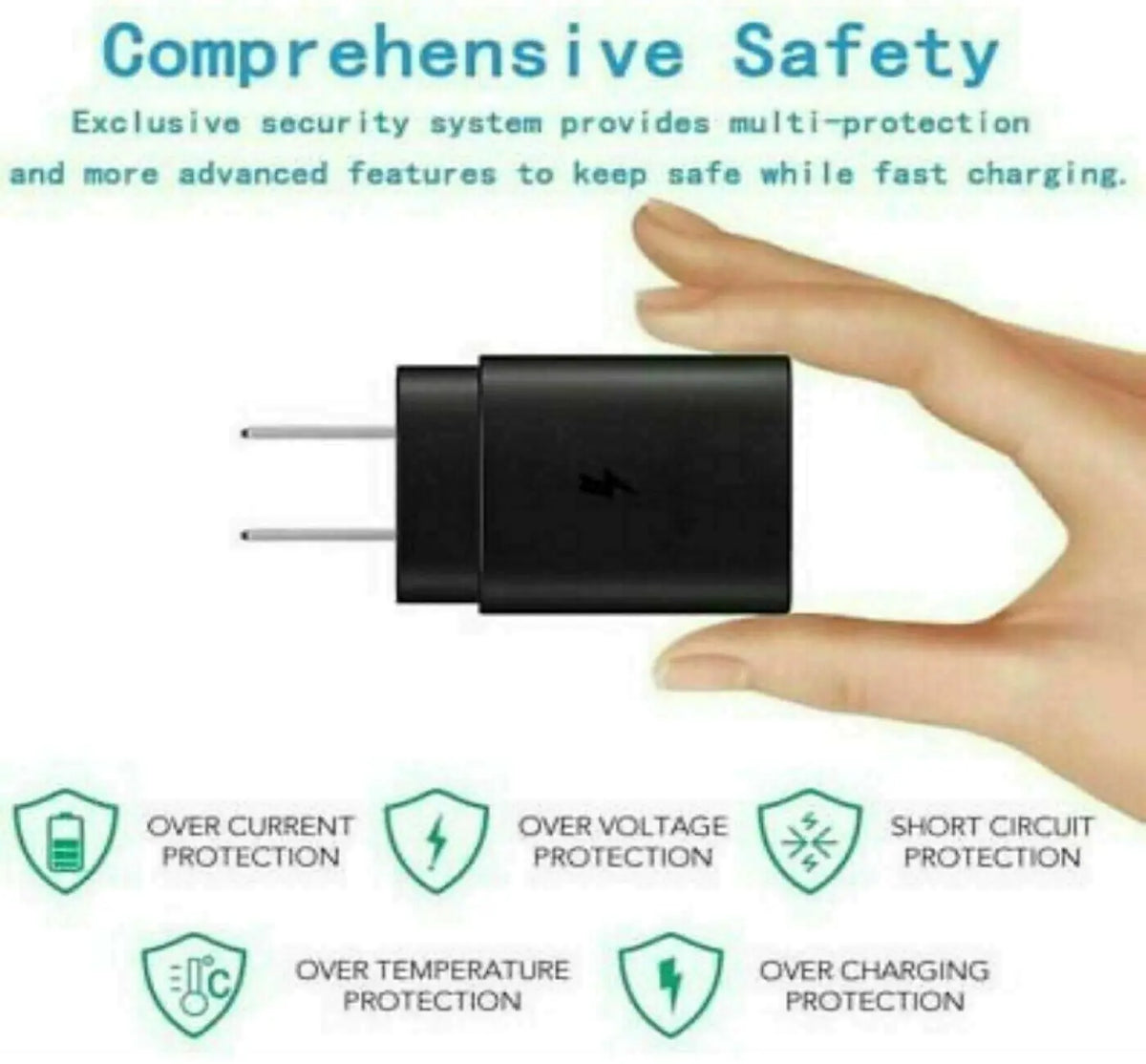 25W Type USB-C Super Fast Wall Charger +6FT Cable For Samsung Galaxy S20 S21 S22 Rieworkes