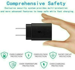 25W Type USB-C Super Fast Wall Charger +6FT Cable For Samsung Galaxy S20 S21 S22 Rieworkes