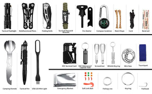 Emergency Survival Gear Kits 60 in 1 Outdoor Gear Tools Box Kit Set Rieworkes