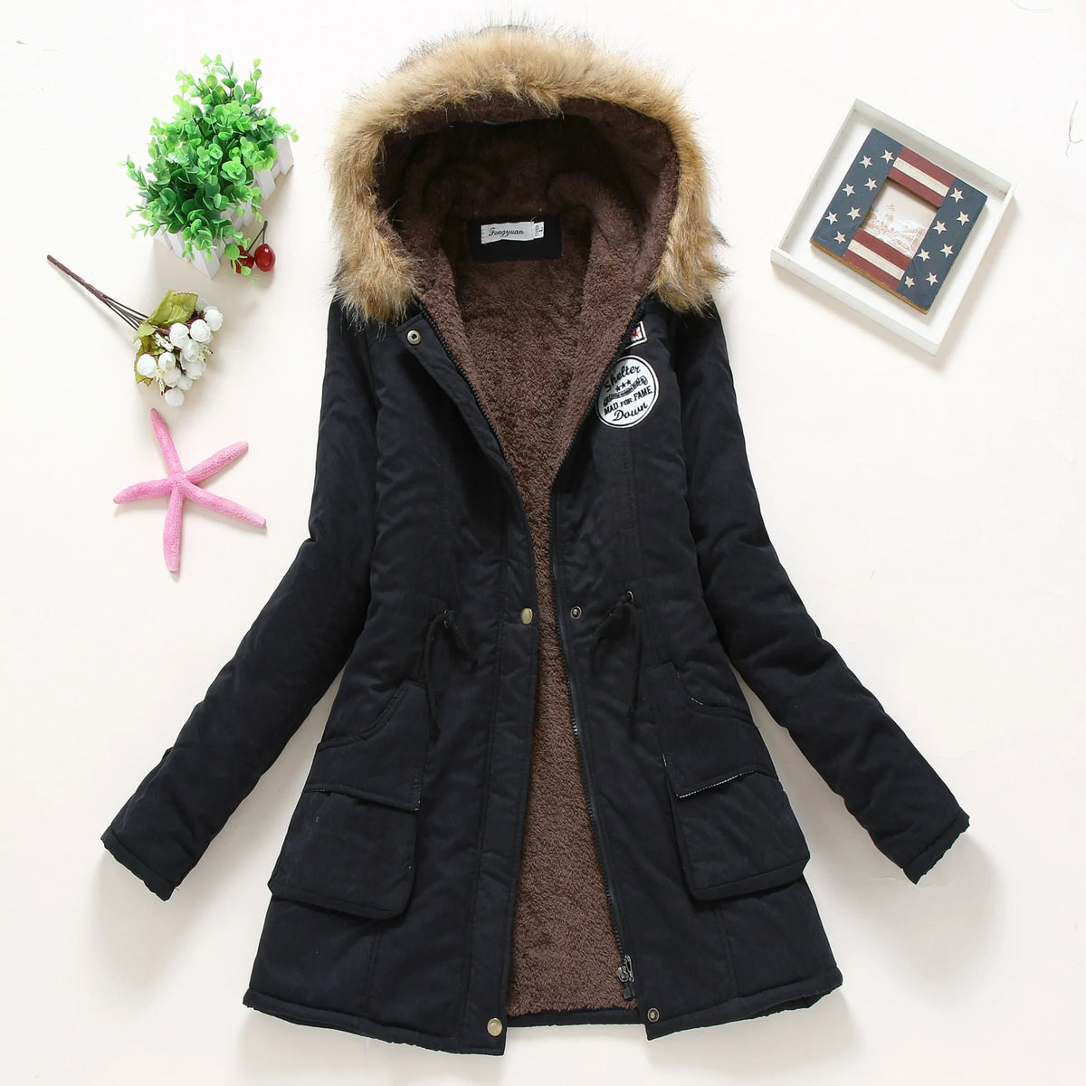 Women's Preppy Style Winter Coat Rieworkes