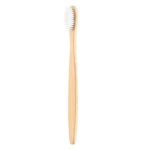 Natural Bamboo Toothbrush Flat Bamboo Handle Soft Bristle Toothbrush Rieworkes