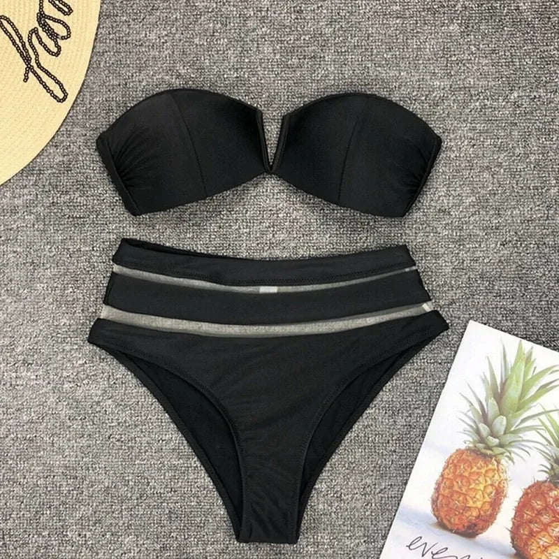 Padded Bathing Suit Bikinis Set Rieworkes