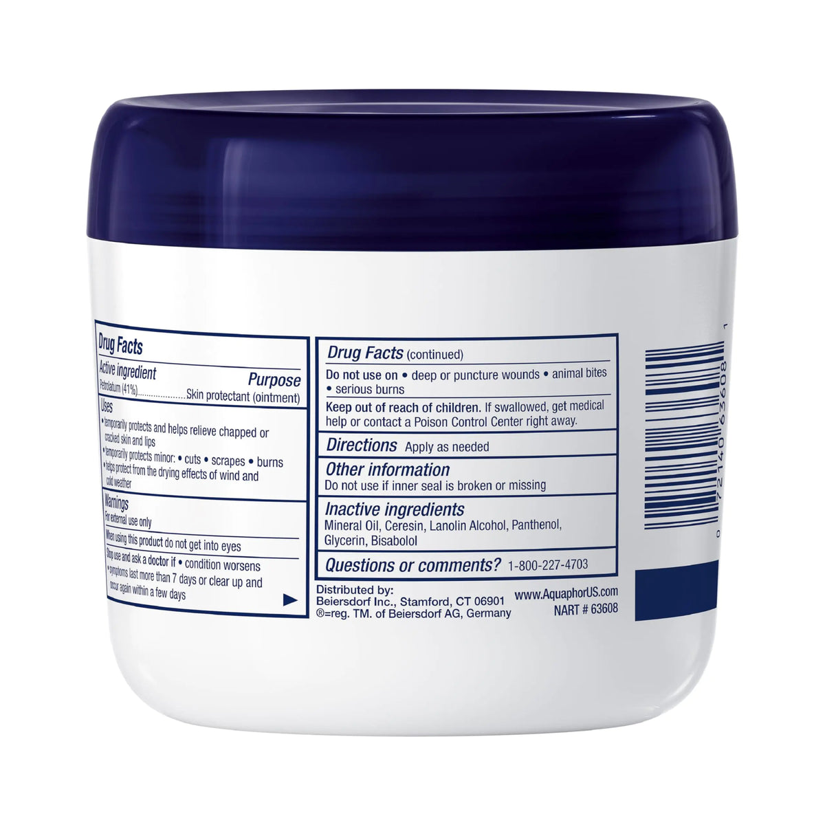 Aquaphor Healing Ointment, Advanced Therapy Skin Protectant, Dry Skin Body Moisturizer, Multi-Purpose Healing Ointment, for Dry, Cracked Skin & Minor Cuts & Burns, 14 Oz Jar Rieworkes