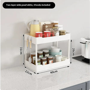 Multi-Tier Kitchen Floor Standing Storage Cart Rieworkes