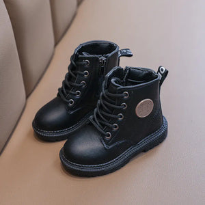 Fashionable Leather Winter Boots for Toddler Girls Mimarta