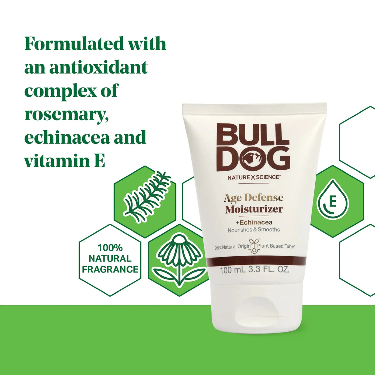 BULLDOG Mens Skincare and Grooming Face Moisturizer Age Defense, 3.3 Fluid Ounce Age Defying Rieworkes