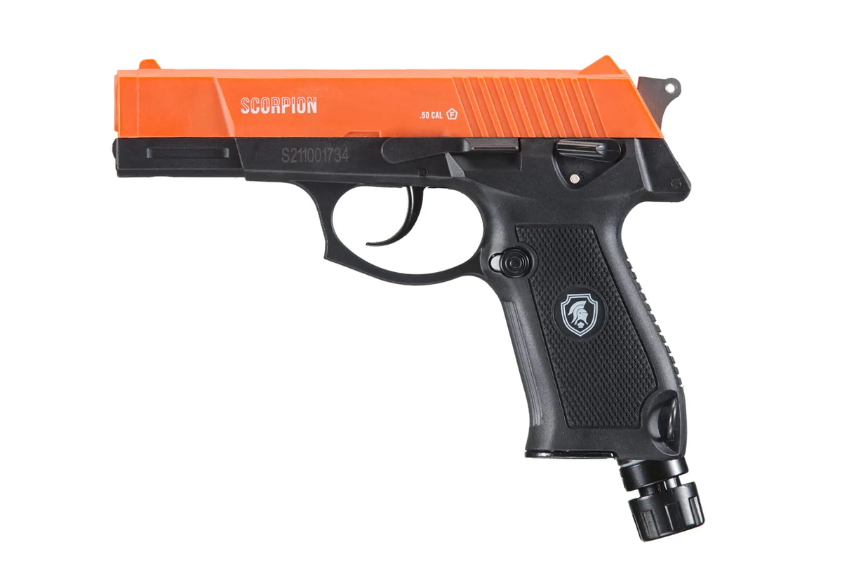Lancer Tactical Scorpion 0.5 Caliber CO2 Non-Blowback Air Self Defense-Less Lethal Ideal for Home and Personal Defense-Police-Grade Pepper Projectile Gun (Orange) Mimarta