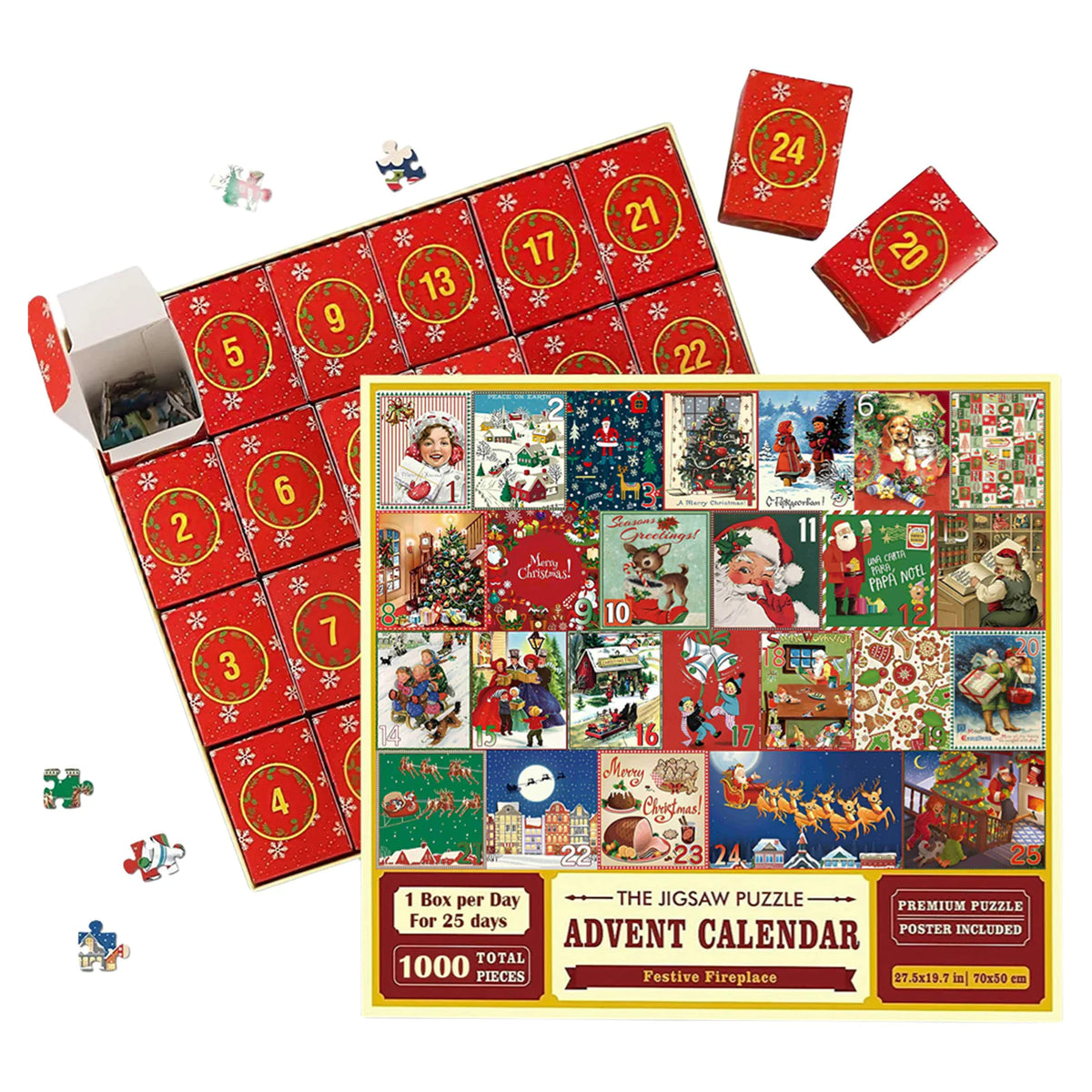 24-Box Christmas Advent Puzzle Mimarta