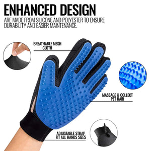 Pet Grooming Gloves Dog Brush Mitt Deshedding Hair Removal Massage Horse Pair Rieworkes