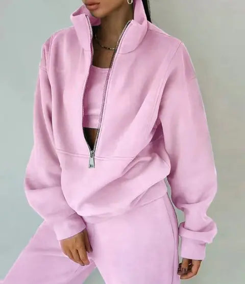 Fleece Sweater Casual Set Rieworkes