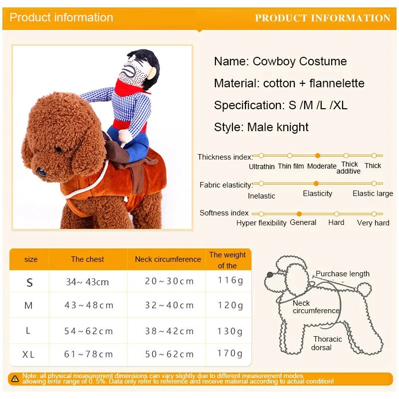 Dog Clothes Riding Horse Cowboy Rieworkes