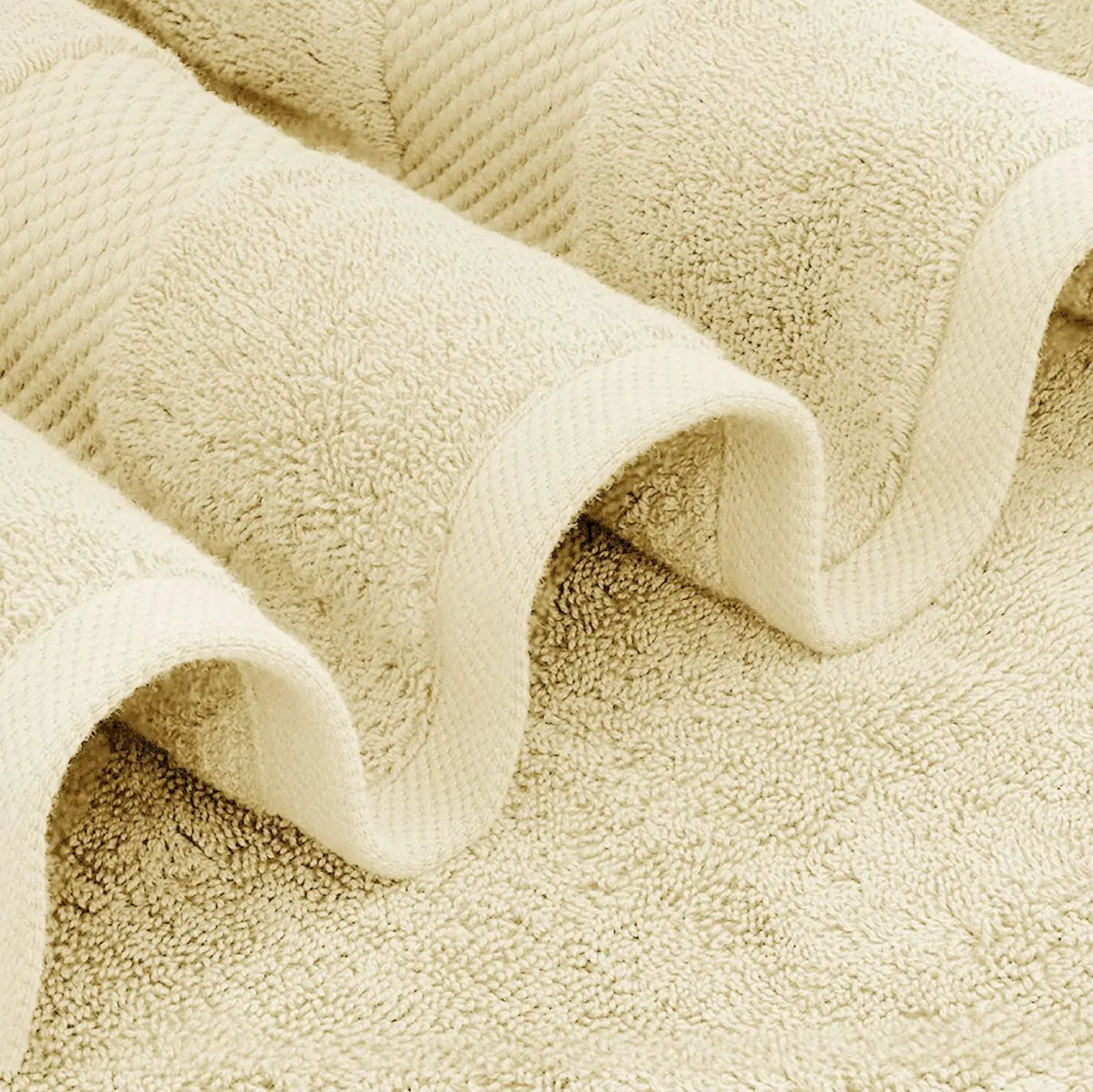 Luxury Soft Beige Bath Sheet Towels 2 Pack Extra Large 35x70 inch 650 GSM Rieworkes