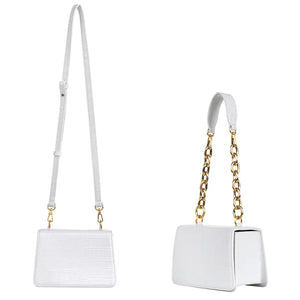 Autumn Pattern Chain Tote Bag - Vintage Square Shoulder Bag Mimarta