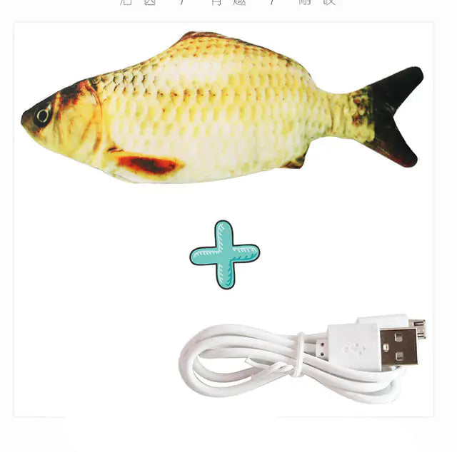Cats USB Charger Interactive Toy Fish Rieworkes