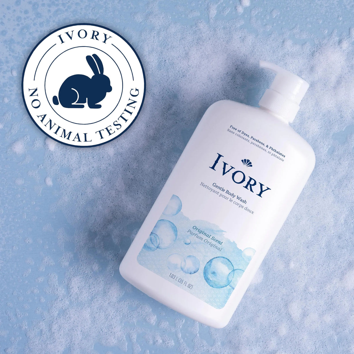 Ivory Gentle Body Wash, Designed for the Whole Family, Free of Dyes Heavy Perfumes Parabens Phthalates & Silicones, Original Scent, 35 oz 35 Fl Oz (Pack of 1) Rieworkes