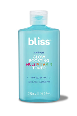 Bliss Well Yes Hydrating Toner with Vitamin B3, B5, B6, C & E - Brightens, Soothes, and Balances Skin - Alcohol-Free, Ideal for Sensitive & Oily Skin Glow Boosting Toner Rieworkes
